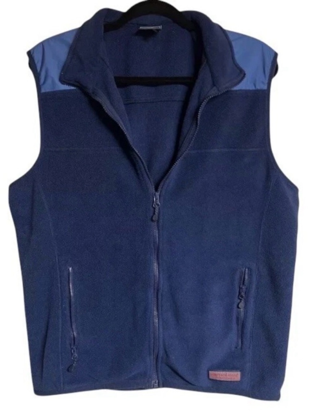 Vineyard Vines Vest Men’s Full Zip Fleece Pockets Blue Size M